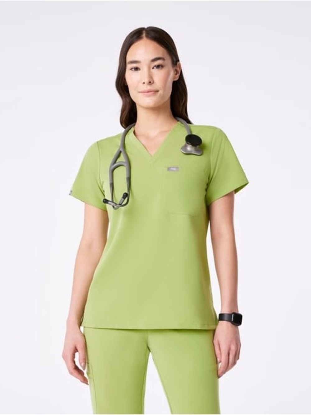 FIGS matcha Catarina scrub top